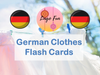 German Clothes Flash Cards
