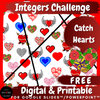 FREE Valentine's Day Math Adding & Multiplying Integers Challenge Math & Art