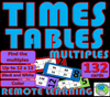 MATH Times Tables and Multiples - Find the Multiples - 132 Quiz Cards up to and including 12 x 12