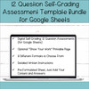 12 Question Self-Grading Assessment Templates