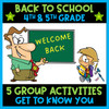 Back to School Get to Know You Activities - 4th and 5th Grade