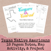 Texas History Native Americans PowerPoint, Notes, and Project