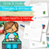 PREWRITING Tracing Lines and Shapes Worksheets