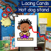 Fine Motor Activites LACING CARDS Hot Dog Stand FREE!