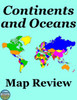 Continents and Oceans Map Review