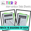 Tier 2 Intervention Log & Data Sheet - Intervention Forms for Teachers