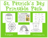 St. Patrick's Day Printable Activity Pack : coloring or salt painting templates