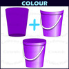 Rainbow Buckets Clipart Containers - Beach Pails