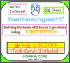 Solving Systems of Linear Equations using the Substitution Method: Foldable for INB