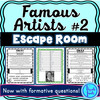 Famous Artists ESCAPE ROOM #2: Michelangelo, Degas, Dali, Warhol - Print & Go!
