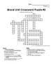 Blood Unit Crossword Puzzle Set