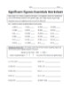 Significant Figures Essentials Worksheet