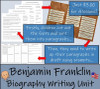 Benjamin Franklin - 5th & 6th Grade Biography Writing Activity