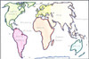 World Map: Continents and Oceans