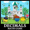Decimal Game - Place Value, Round, Compare - Add, Subtract, Multiply, and Divide - QR Codes