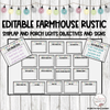 Editable Shiplap & Porch Lights Objectives Posters Signs