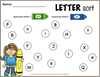 Letter Recognition - Color By Letter - FREE