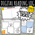 Digital Reading Log and Reflection Journal with Emojis  (for Google Classroom)