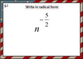 Writing Rational Exponents in Radical Form: 20 Task Cards