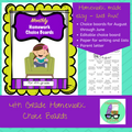4th Grade Homework Choice Boards for All Year