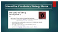 Interactive Vocabulary Game 