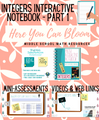 Interactive Student Notebook - Integers Part 1