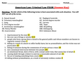 American Law: Criminal Law: UNIT EXAM