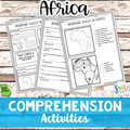 Geography in Africa Reading Activity Packet (SS7G1, SS7G1a)