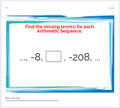 Arithmetic Sequences: Finding the missing term(s) - Google Forms Quiz