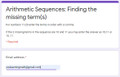 Arithmetic Sequences: Finding the missing term(s) - Google Forms Quiz