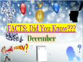 Daily Warm-Up, Closers for Class: Facts- Did You Know?-- December