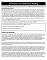 Articles of Confederation Reading