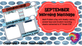 September Editable Morning Message (Math Solve It's)