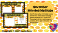 Third Grade November Editable Morning Message Solve It