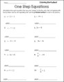 Halloween One Step Equations Coloring Activity