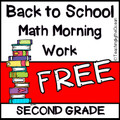 2nd Grade Morning Work - Math - Back to School - FREE