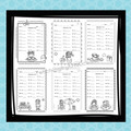 Summer Subtraction to 20 Fact Fluency Worksheets