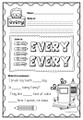 First Grade Sight Words Worksheets - Back to School Themed