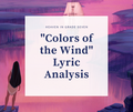 Colors of the Wind - Lyric Analysis