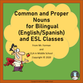Common and Proper Nouns for Bilingual (English/Spanish) and ESL Classes BOOM! Cards