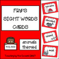 Fry's Sight Words Cards - Animals Themed (fifth hundred)