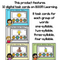 BOOM Cards Counting Syllables in Spanish-Contando sílabas (Distance Learning)