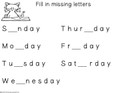 Fill in the Missing Letters Worksheet