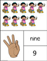 # 9 ASL Spring Math Card    Use all together or cut pieces apart for games.