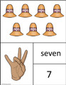 # 7 ASL Summer Math Card    Use all together or cut pieces apart for games.