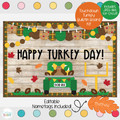 Touchdown! Football Truck- Thanksgiving Themed Bulletin Board