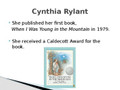 Cynthia Rylant Biography