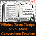 The Witches Brew Recipe: Molar Mass Conversions
