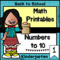 Kindergarten Number Sense Printables - Numbers to Ten