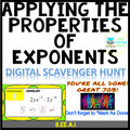 Applying the Properties of Exponents: Digital Scavenger Hunt (Google Slides)